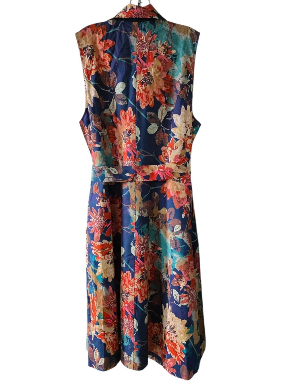 Pendleton Floral Wrap Midi Dress with Multi-Color Blooms Size 18 - Picture 4 of 7